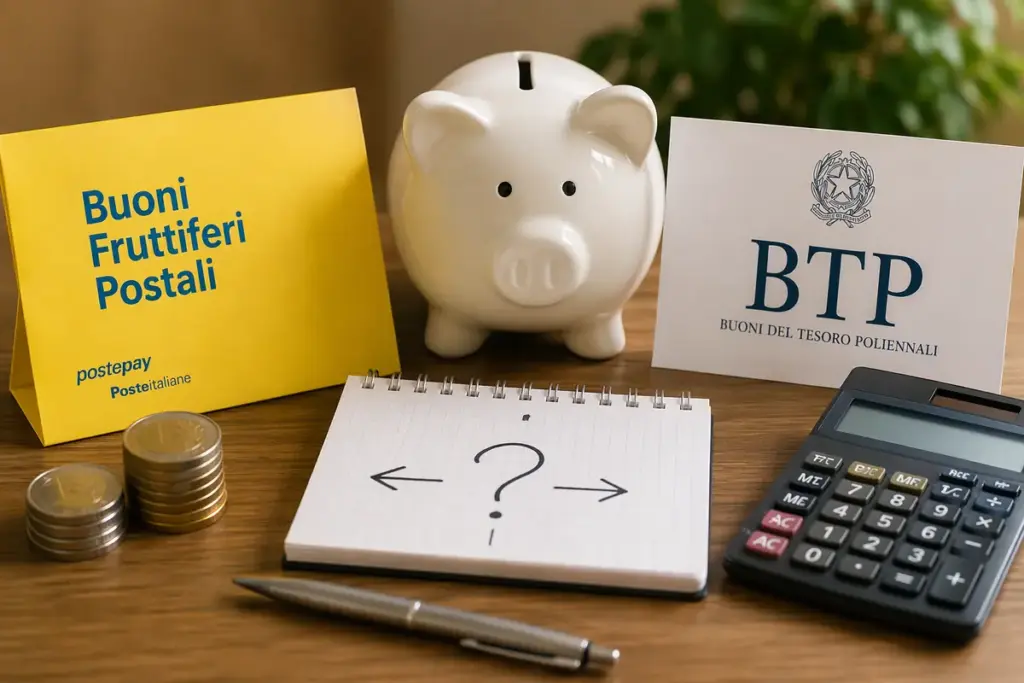 Scelta di risparmio Buoni vs BTP