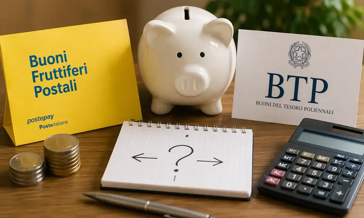 Scelta di risparmio Buoni vs BTP